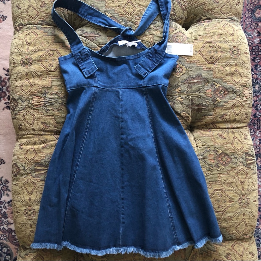 BCBGeneration Babydoll Jumper Denim Mini Dress *NWT Size 2